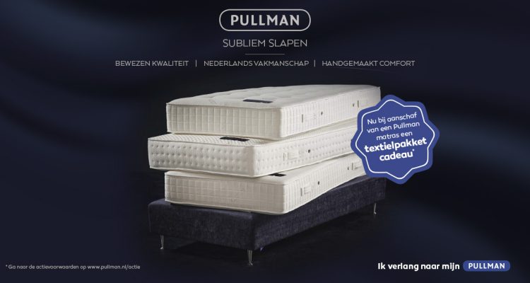 actie Pullman gratis bedtextiel bij aankoop matras